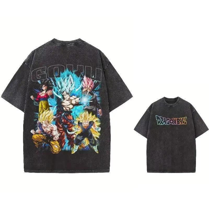 Oversized Dragon Ball Broly Anime T-shirt Man Women Vintage Washed Short Sleeve Tee Streetwear Loose Casual Top Summer Y2k 2026