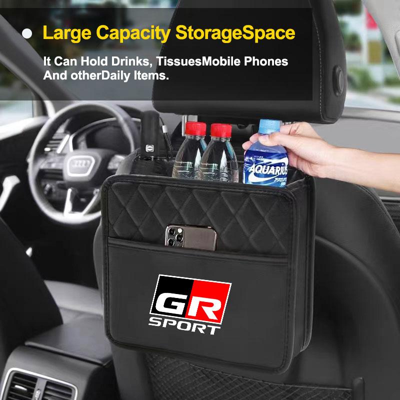 Car Multi-function Storage Bag Automobile Seat Back Storage Pocket for Toyota TRD GR Corolla Avensis Yaris Rav4 Hilux Auris Camry Prius