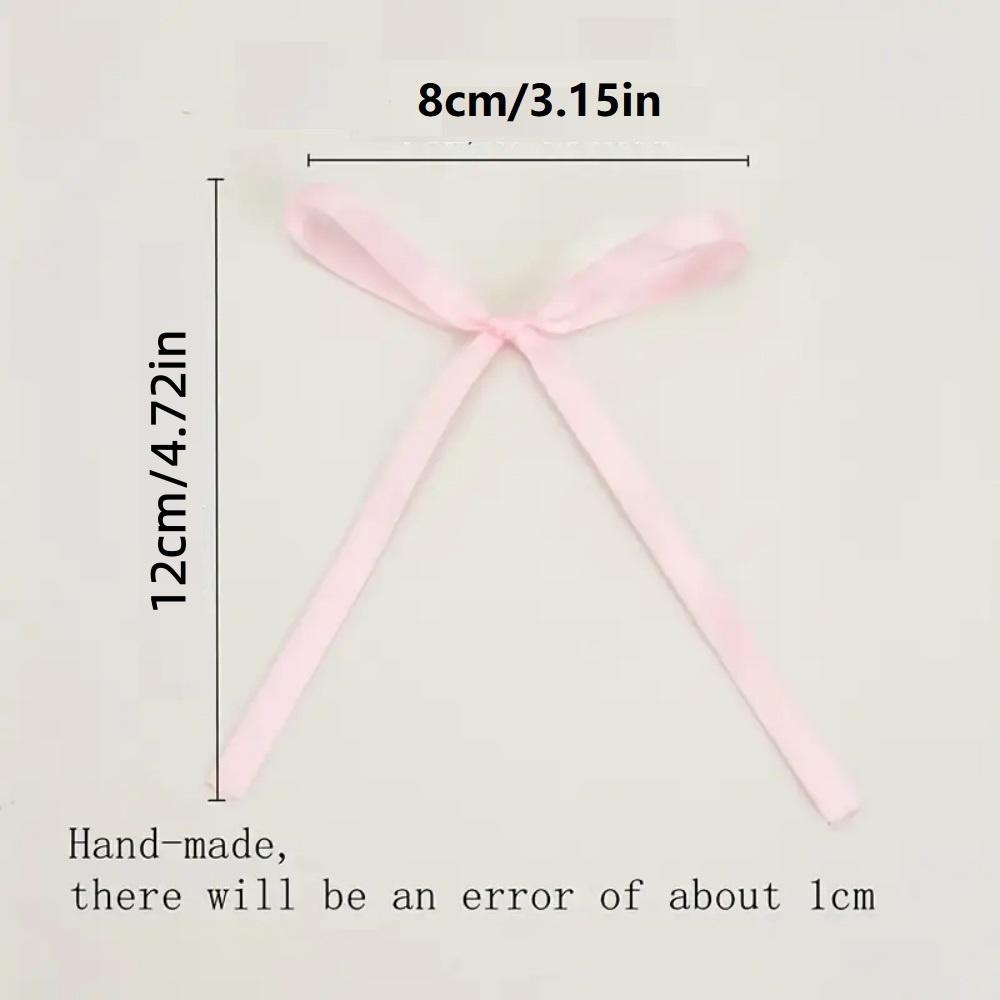 10Pcs Ribbon Bow Cake Toppers  Bowknot Ribbon Cupcake Topper Wedding Birthday Party Valentine's Day Dessert Cake DIY Decor