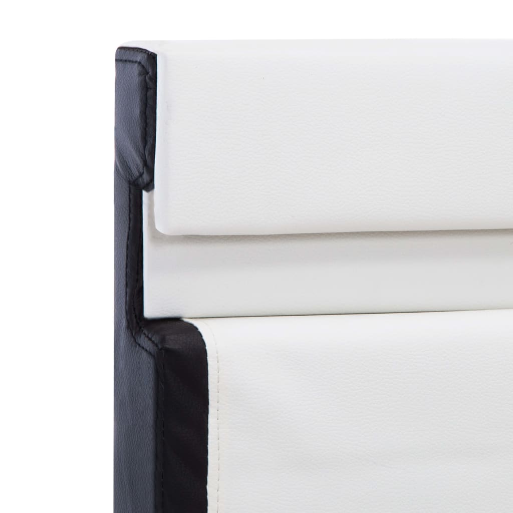 LED Platform Bed Frame in White Faux Leather 140x200 cm