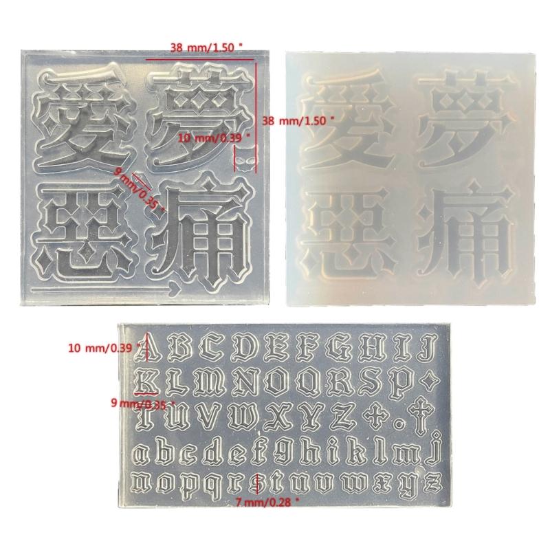 Unique DIY Craft Moulds Gothic Ornament Mould Cute Letter Silicone Molds Silicone Material for Nail Art Decorations