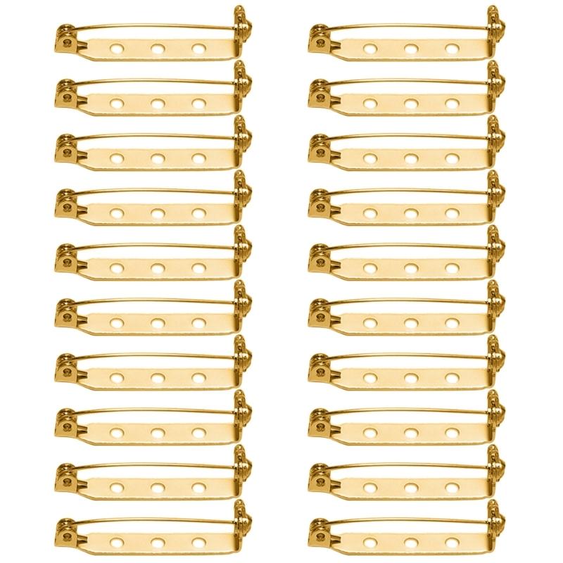 

20Pcs DIY Metal Brooch Safety Badge Lapel Pins 25mm/20mm/32mm Closure Pins for DIY Jewelry Making Handmade Crafts 32mm