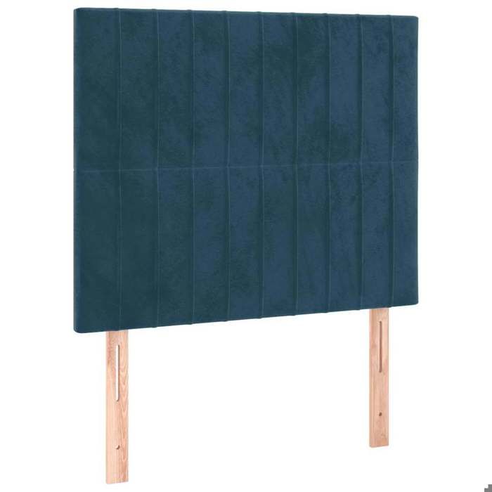 Exclusive House - Dark Blue Headboard 80x5x118/128 Cm Velvet