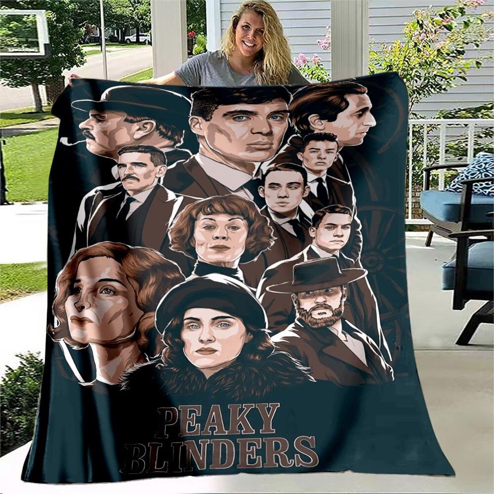 Peaky Blinders Soft Flannel Thin Blanket Popular Gangster TV Blanket Portable Home Travel Office Lunch Break Throw Blanket