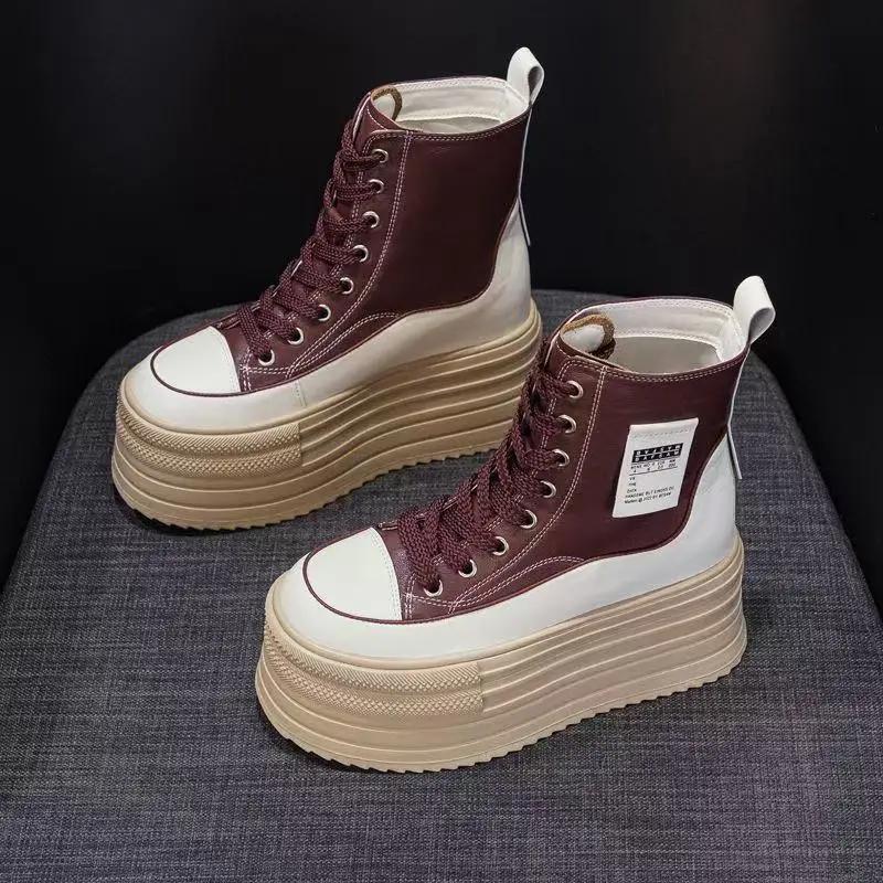 9 cm augstas platformas zābaki sievietēm