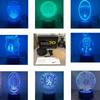 3d Led Acrylic Night Light Football Club Touch Table Desk Lamp 7 Colour Gifts