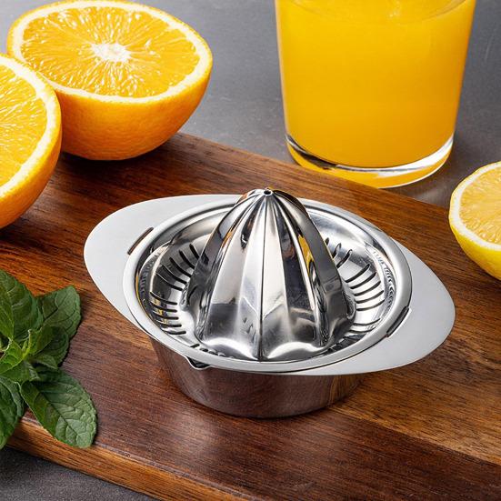 Manual Juicer Lemon Orange Squeezer Portable Hand Press Stainless Steel Citrus Juicer for Home Kitchen