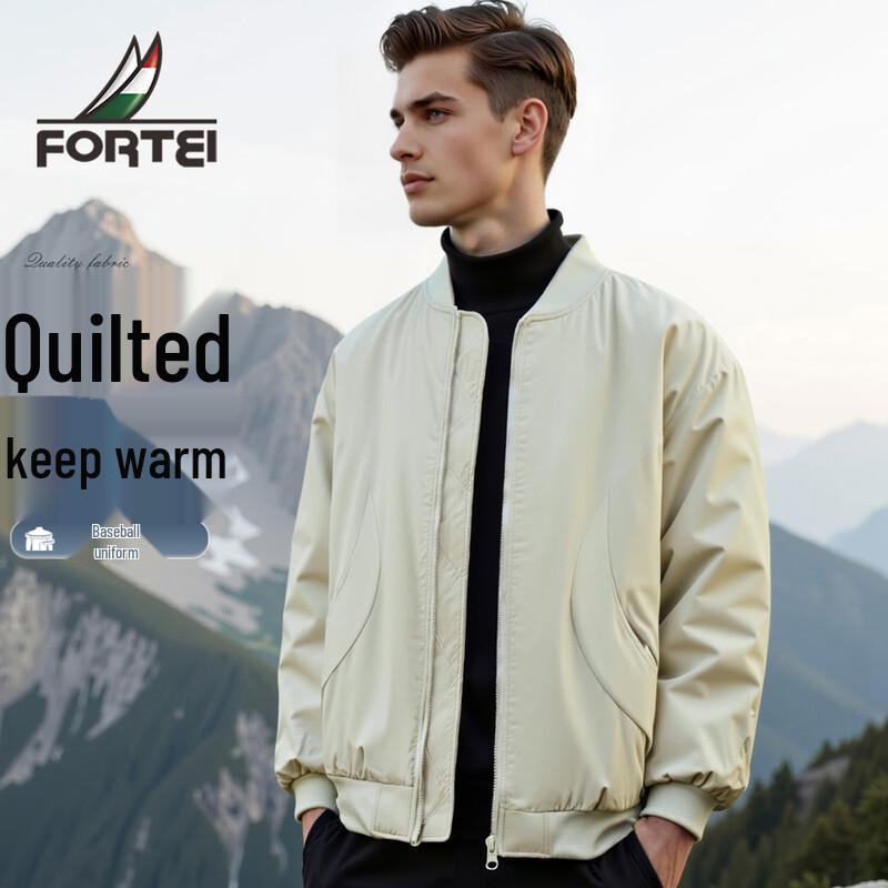 Futing Men s Winter Padded Windproof Baseball Jacket 3XL 56
