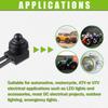 KP-107 Waterproof Push Button Switch 12V ON/Off SPST Switch with 4.5''Lines for Motorcycle/Car(Pack of 2pcs,Black)
