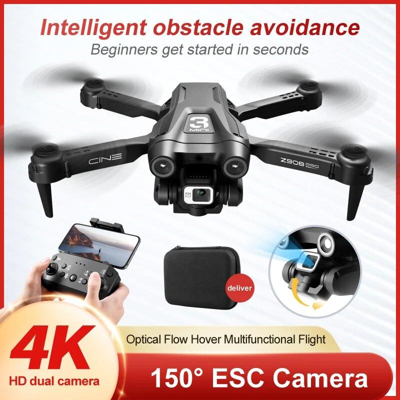 New Z908Pro Intelligent Obstacle Avoidance Drone 4K HD Wide Angle Dual Camera Professional Drone Optical Flow Positioning RC Helicopter