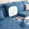 Jacquard Sofa Cushion Cover Elastic Solid Color Sofa Cover For Living Room Washable Removable L Shape Armchair Couch Covers 1pcs