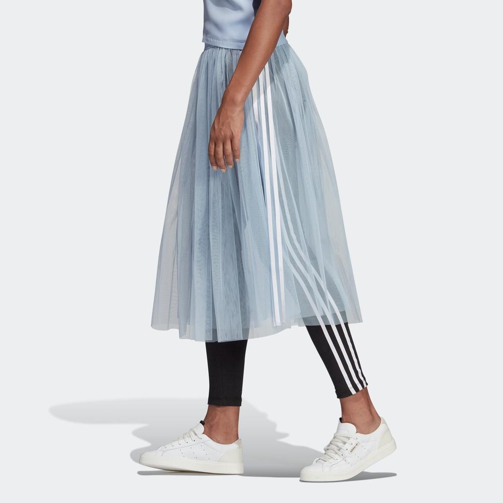adidas Fustă lungă cu talie înaltă pentru femei Originals 'Tulle Blue' DV0852