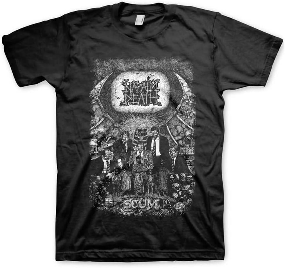 Merch2rock Napalm Death Мужская футболка Scum Village Medium _ Официальная лицензия Черный XXXXXL чёрный 1560₽