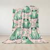 Pink Star Frog Flannel Blanket Warm Soft Halloween Christmas Couch Warm Cozy Decorative Decor Gift for All Season