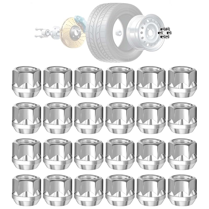 20 PCS 1/2-20 Inch Zinc-Plated Steel Trailer 509 Lug Nuts Fit For 1/2" Wheel Lug Studs Dexter EZ Lube Trailer Camper RV Truck, Axle Hub Tire Open End