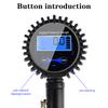 Universal Tire Pressure Inflator Gauge Aluminum Alloy Inflation Monitoring Manometer Air Line Clip-on Tyre Pump LCD Digital
