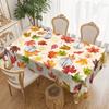 1 Rectangle Tablecloth With Colored Maple Leaf Pattern, Machine Washable - Perfect For Fall Thanksgiving