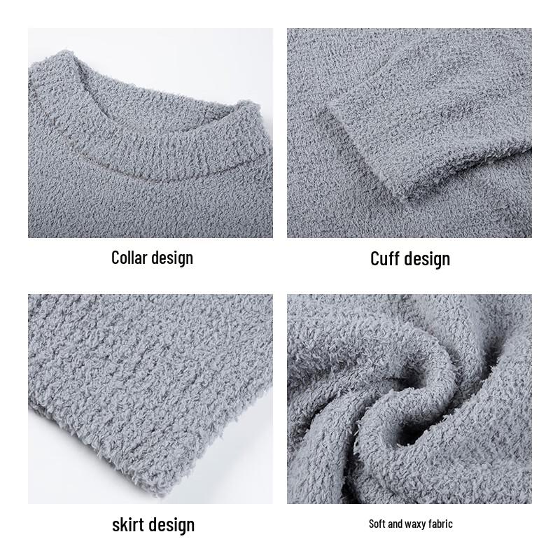 Eastern Camel Couple's Solid Round Neck Sweater