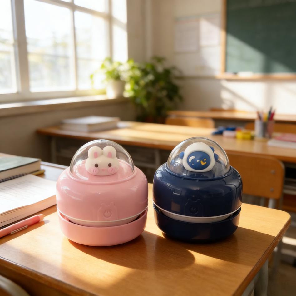 Doll-Style Mini Handheld Electric Vacuum Cleaner for Desktop & Keyboard Dusting