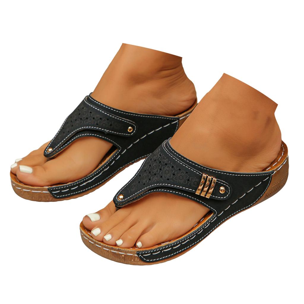 Women'S Flip Flops With Platform Heels Stylish And Casual Sandals Women Comfortable Arch Support Womens Beach Sandals Size 11