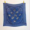 Design sense 111% mulberry silk scarf fashionable light luxury double crepe handmade curling square scarf classic retro silk scarf