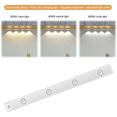 Under Cabinet Light LED Motion Sensor Light 3 Color Dimmable Rechargeable Closet Light Dimming Hill Light for Kitchen Bedroom