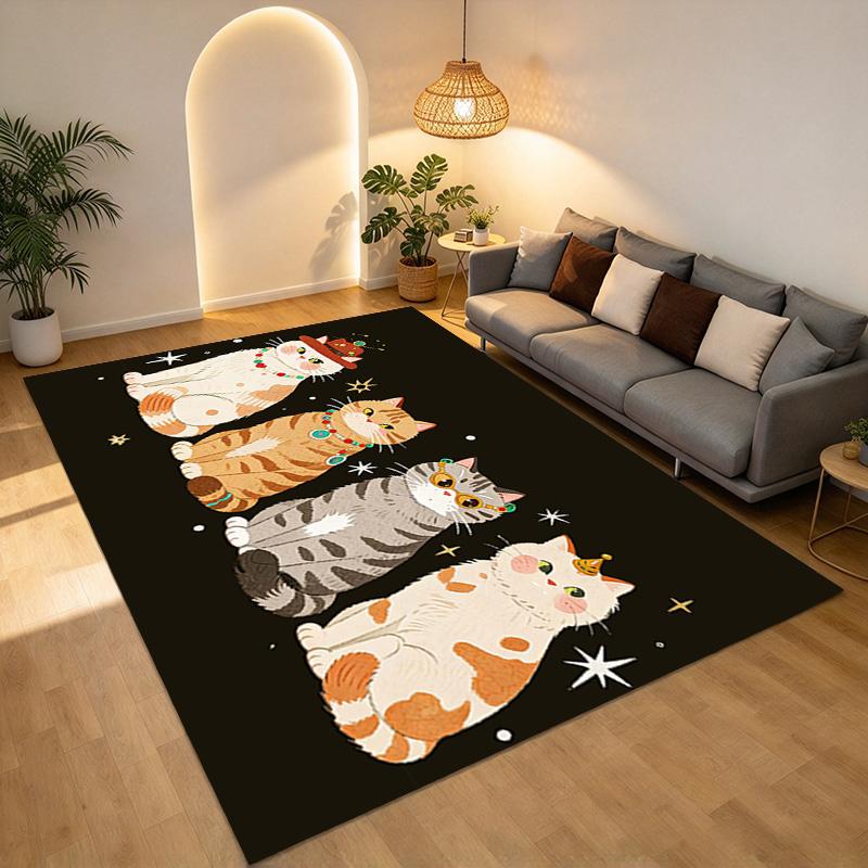 Cat Parade Living Room Nonslip Area Rug Soft Carpet For Bedroom Game Playroom Sofa Office Home Decor Doormat Christmas Gift C929172