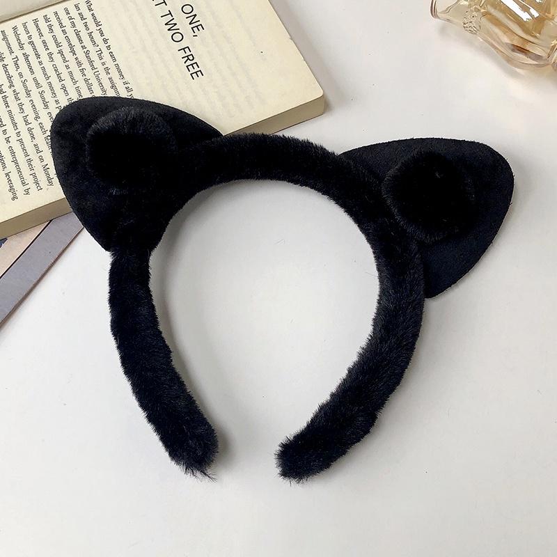 New Cute Plush Bear Ear Hair Bands Women Home Wash Face Make-up Non-slip Headband Girl Versatile Daily Hair Accessories