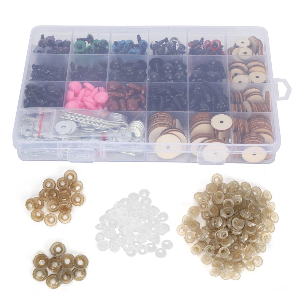 280Pcs Plastic Eyes Noses with Joints Cushions Plush Doll Bear Stuffed Animals Toy Accessories