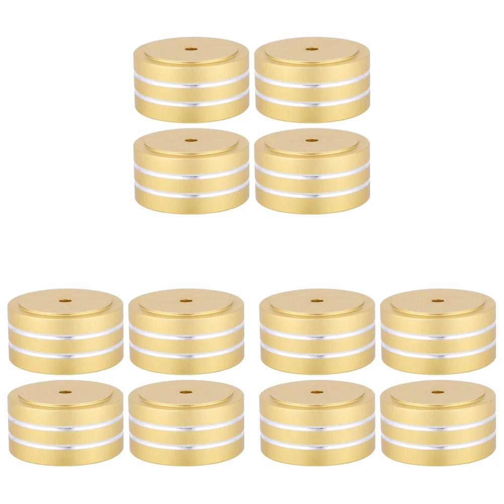 4/8/12 PCS Speaker Isolation Feet Pad Shock Absorbing Foot Pad Aluminum Alloy Audio Isolators for Subwoofer DAC CD Turntable Amp