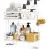 cmaos Rotatable 2-Tier Bathroom Toilet Storage Rack