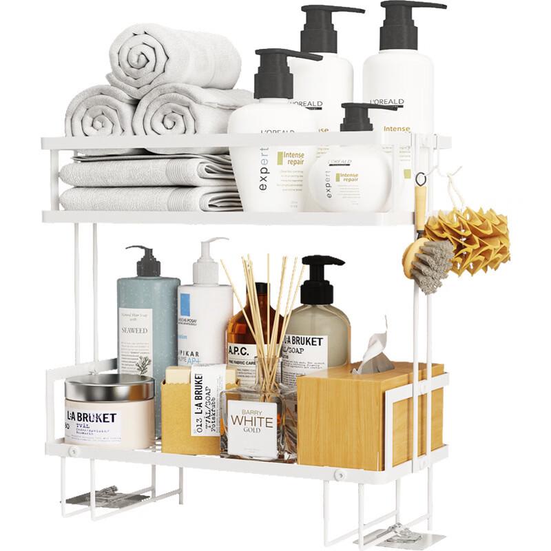 cmaos Rotatable 2-Tier Bathroom Toilet Storage Rack