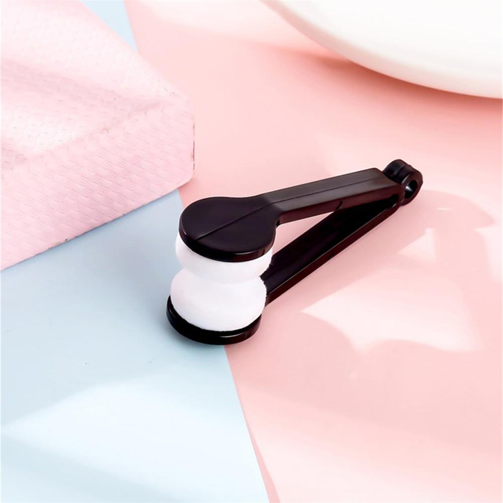 1 Stück Neue Kreative Doppelseitige Tragbare Multifunktionale Brillenputz-Rub Sonnenbrillen Brillen Mikrofaser Reiniger Bürsten Wischen