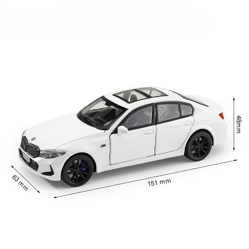 Simulation 1/32 BMW 320I Alloy Car Model Sound Light Diecast Toy Vehicle Toy Car Birthday Gift Miniature Voiture Home Decor