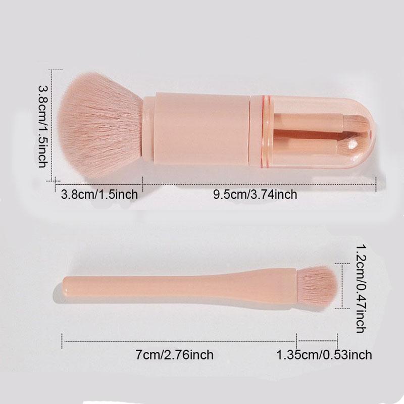 4 in 1 Makeup Brush Beauty Tool Mini Eye Brush Skin Tone Retractable Makeup Brush Portable Makeup Brush