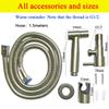 4pc/Set Portable Bidet Toilet Sprayer Bidet Shower Faucet Stainless Steel Woman Cleaning Head Anal Tap Wash Bathroom Accessories