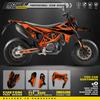 PowerZone Custom Team Graphics Backgrounds Decal Stickers For KTM 19-21 SMC-R 690 Numebr Name Custom