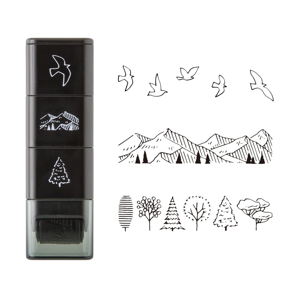 Midori Stamp Roller, Mountain Scene Pattern, 35630006