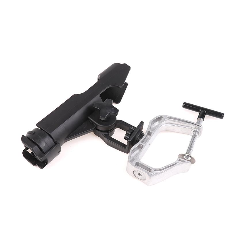 360° Nastavitelný držák rybářského prutu s velkým otvorem svorky, multifunkční držák prutu na loď, montáž na zábradlí pro jachty, kajaky