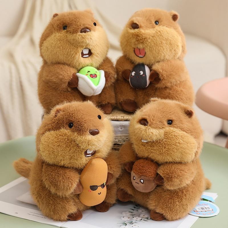 Cute Groundhog Plush Doll Cartoon Animal Doll Children's Birthday Gift Doll New Style