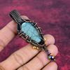 Labradorite Natural Gemstone Pendant Copper Wire Wrapped Jewelry Handmade Pendant