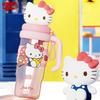 X&W Sanrio 650/1200ml Hello Kitty Ice Tumbler Student Straw Cup with Tea Separator Summer Portable Outdoor Sports Water Bottles