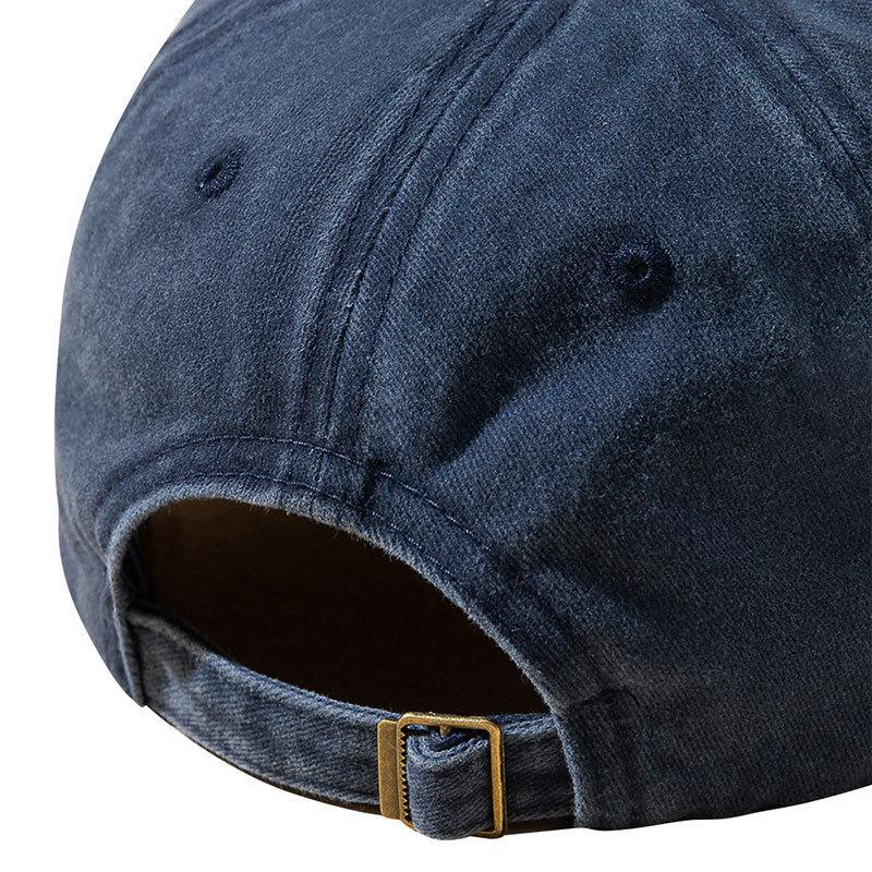Vintage Washed Baseball Cap - Retro Electricity Shortage Print, Unisex Soft Top Hat for Men & Women, European & American Style