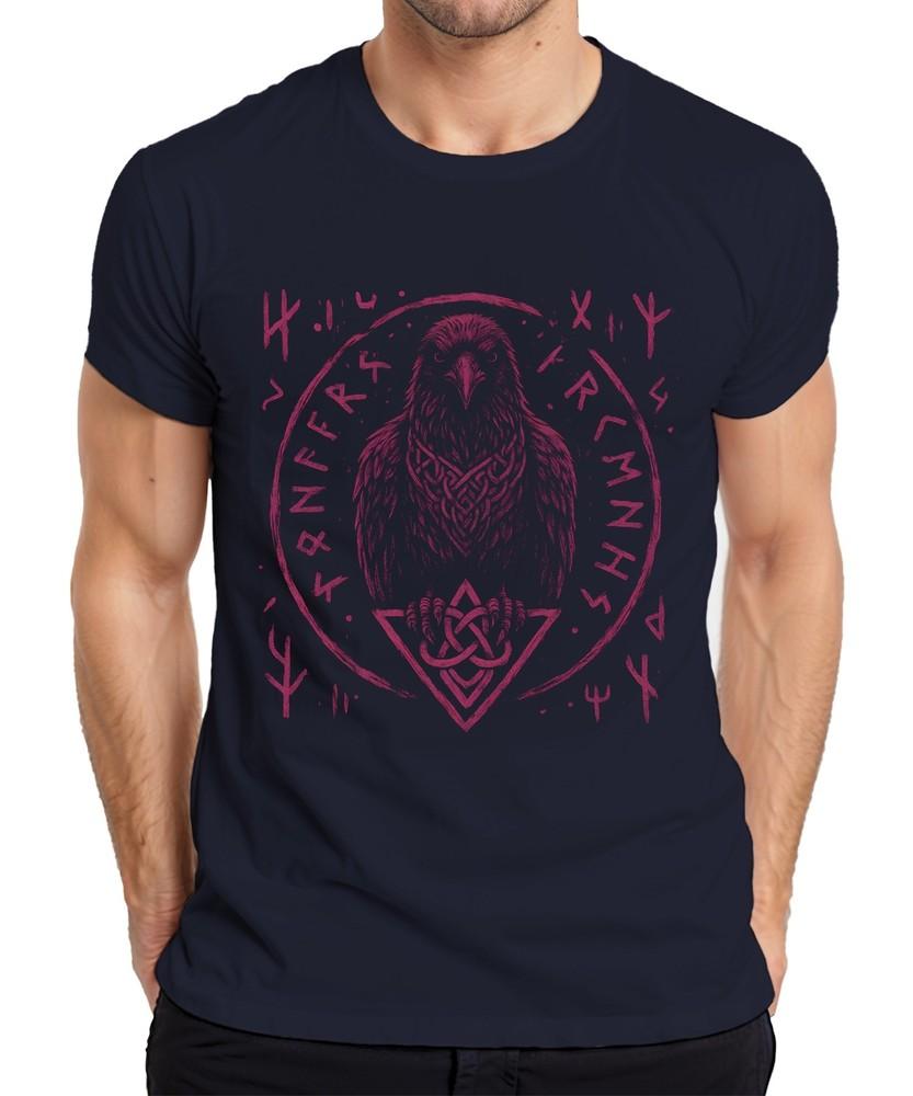 Viking Raven Norse Mythology Runes Celtic Knot Norse Unisexs Tshirt S