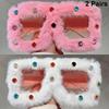 2 Pairs Square Furry Sunglasses with Rhinestones Women Fashion Oversized Winter Shades Trendy Chic Original Handmade Sun Glasses