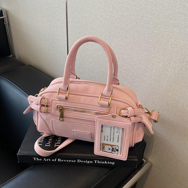 Premium retro matte bag women's new fashion versatile messenger bag portable bowling bag