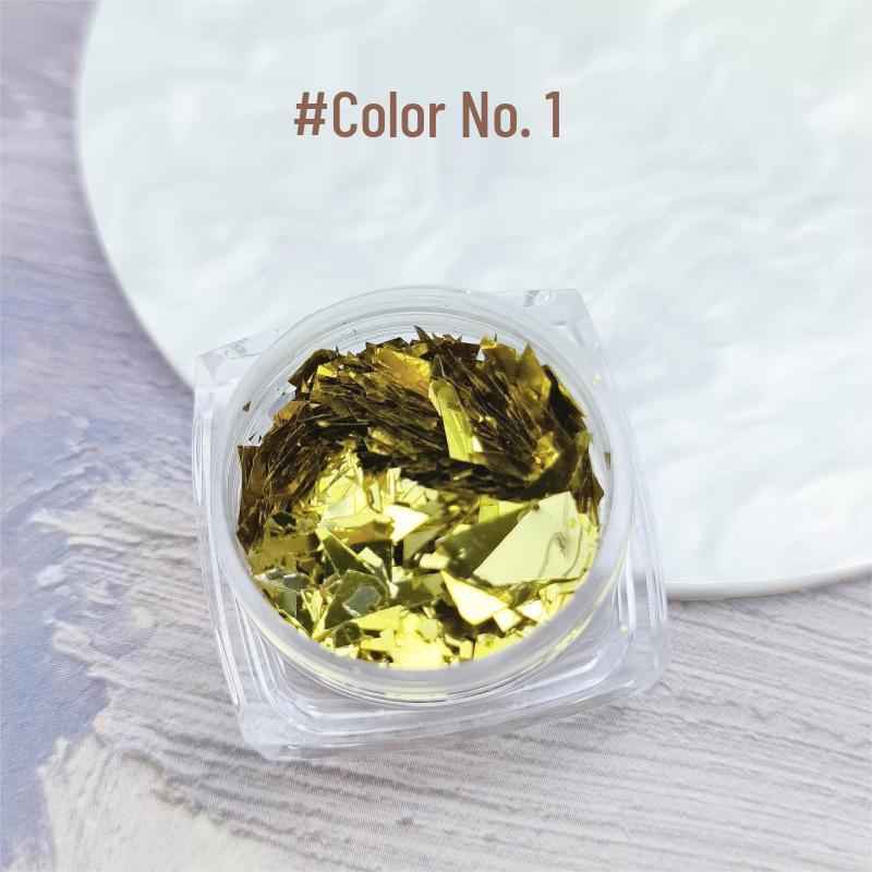 Popular Iridescent Nail Art Cellophane Flakes - Candy Paper & Irregular Glass Shards Accessories