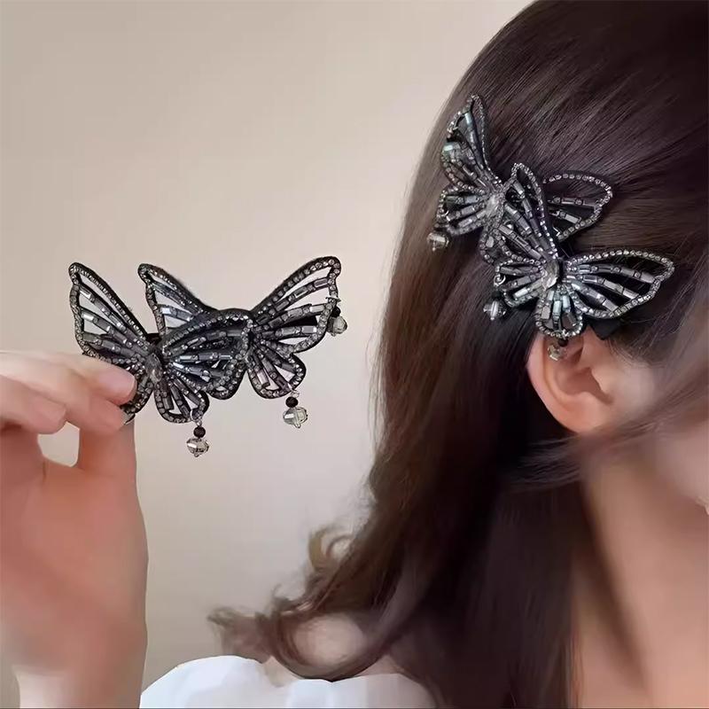 Korean Temperament  Butterfly Hairpin Sweet Side Bangs Duckbill Clip Hair Accessories