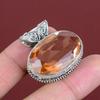 Faceted Morganite Pendant Genuine Gemstone Pendant 925 Sterling Silver Pendant Handmade Boho Pendant Vintage Design Jewelry Gifts For Mother
