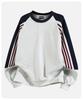 2025 Unisex Fleece-Lined Sweatshirt Set: High Street Three Stripes, Round Neck, Autumn/Winter Warmth